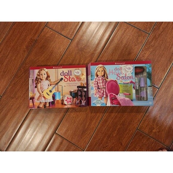NEW 2 books American Girl Doll Star & Hair Salon Books